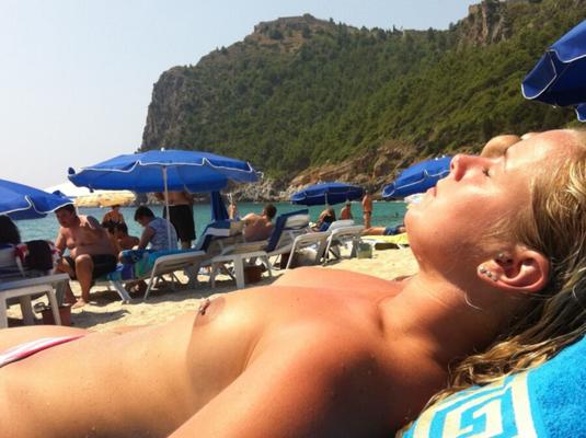 Swedish Blonde w. Pierced nipples Cocksucking n Rimjob Vacation