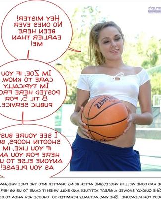 UTILISATION GRATUITE Zoey sur le terrain de basket