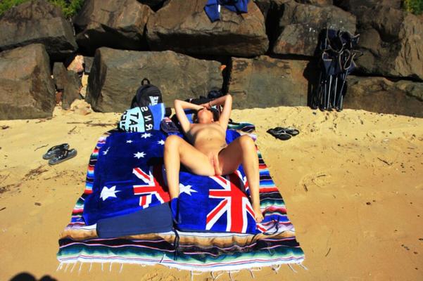 Playa Cobblers en Sydney Australia con mi esposa Teazeu