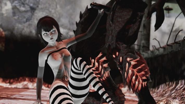 Slutty Mavis Dracula is fucked by a horned demon on Halloween