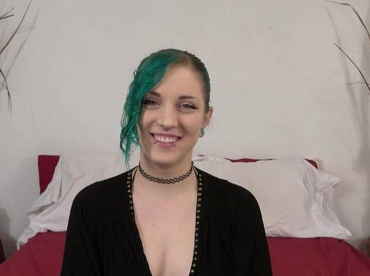 green haired chubby punk girl fucked and facialized