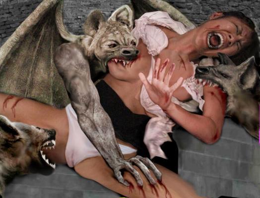 Arte Digital - Terror Sex Monsters Ficção Científica Gerada por Computador