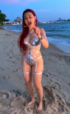 Redhead Pinay on beach ...comments 